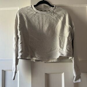 Madewell Cropped Gray Sweatshirt, Size XS